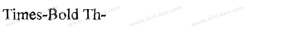 Times-Bold Th字体转换